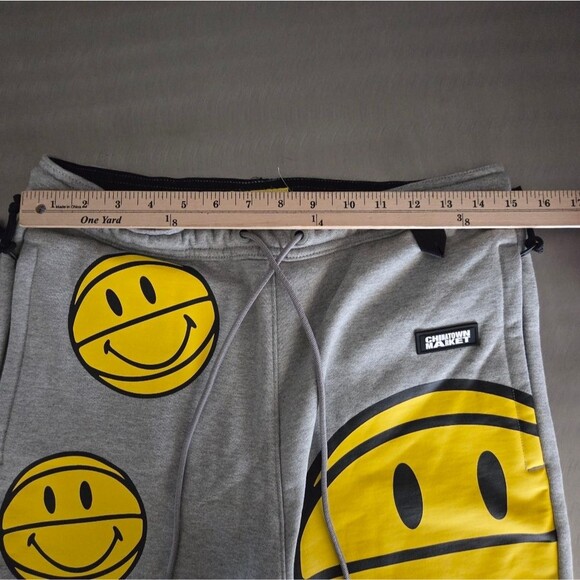 Converse x Chinatown Market Basketball Smile All-over Print Fleece Sweat Pants S - Picture 8 of 16